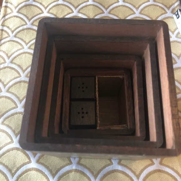 SOLD ETSY - Four wooden nesting boxes canisters salt pepper - Picture 15 of 15